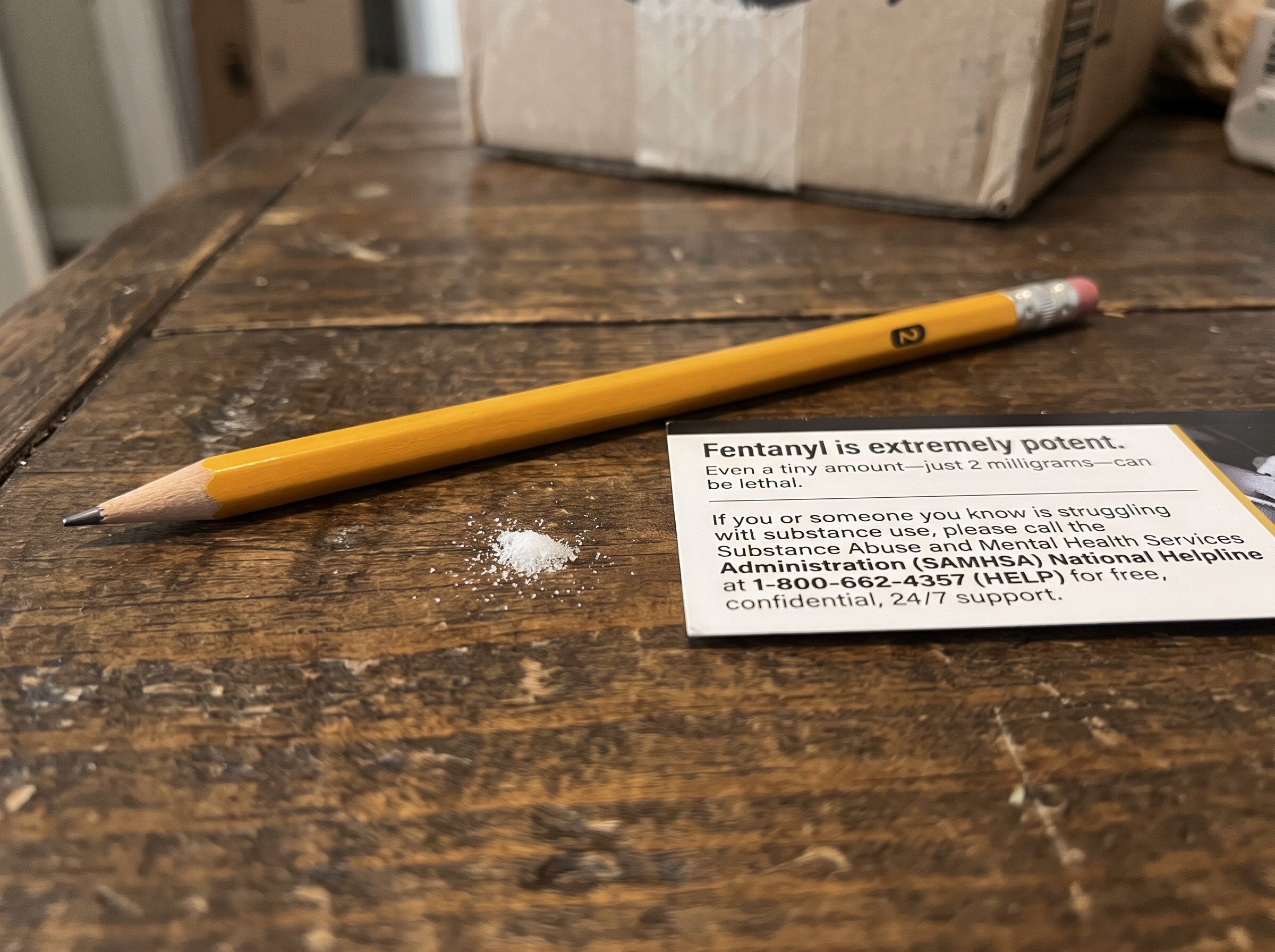 Educational illustration accompanying information about fentanyl and overdose risk